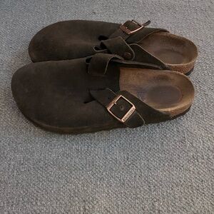 Birkenstock Brown Suede Mules